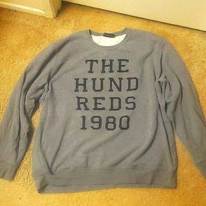 THE HUNDREDS Sweatshirt 1980 Mens Size XXL Crewneck Pullover with Pockets Gray
